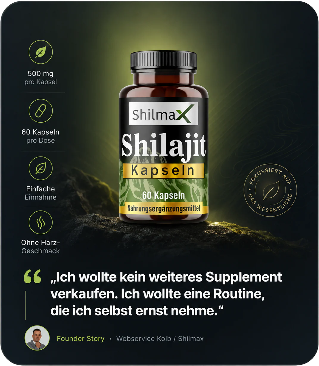 Shilajit Kapseln – Für Menschen, die mehr von sich erwarten.